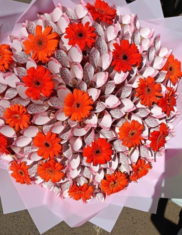 Gerbera Money Bouquet